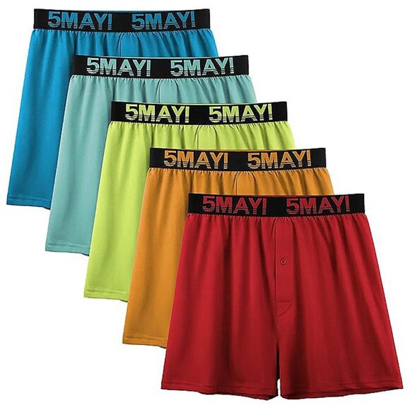Men's Underwear Boxer Soft Cotton Knit Mens Boxer Shorts B